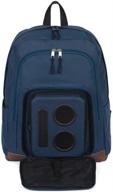 🎒 премиум-издание 2020: аккумуляторный рюкзак со встроенным bluetooth-динамиком, 20 вт, сабвуфером и совместимостью с iphone и android - идеален для вечеринок, фестивалей, пляжа и школы (синий) логотип