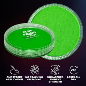 img 1 attached to Blue Squid PRO Face Paint - Classic Bright Lime Green (30gm) - Professional Water Based Single Cake for Face & Body Art - Ideal Makeup Supplies for Adults, Kids & SFX