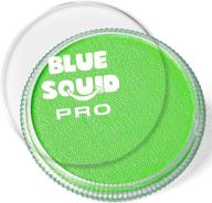 blue squid pro face paint - classic bright lime green (30gm) - professional water based single cake for face & body art - ideal makeup supplies for adults, kids & sfx logo