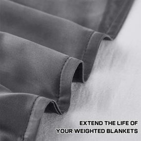 img 1 attached to 🌿 Dornroscn Cooling Bamboo Weighted Blanket Duvet Cover, Removable Weighted Blanket Cover Twin Size 48''x72'' in Gray