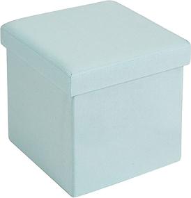 img 4 attached to 🔵 FHE 12x12x12 Blue Linen Folding Storage Ottoman Cube by Fresh Home Elements