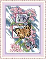 cross stitching pre printed embroidery needlepoint butterflie logo