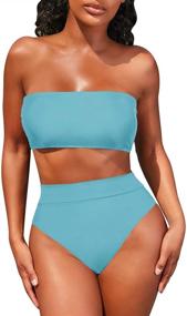 img 4 attached to Viottis Womens Removable Waisted Swimsuit Women's Clothing