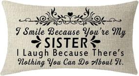 img 3 attached to 👯 Sister Friends Lumbar Pillow Case - A Perfect Gift to Brighten Her Day!