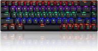 🎮 гоночная проводная 60% механическая игровая клавиатура - ультракомпактная мини-клавиатура с 67 клавишами, usb-проводная клавиатура, rgb-подсветка led для компьютеров игроков (черная) логотип