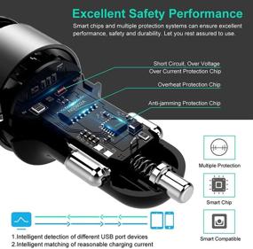 img 2 attached to 🔌 Зарядное устройство BAVNCO USB C для автомобиля: два порта PD и адаптер быстрой зарядки 2.4A для iPhone 12 Pro Max, Samsung Galaxy S21, MacBook и других устройств