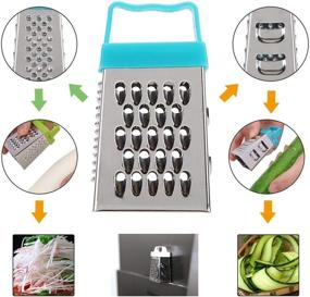 img 2 attached to 🧀 Multifunctional Mini Grater Magnet Holder: Stainless Steel Handheld Cheese Peel Cutter and More!