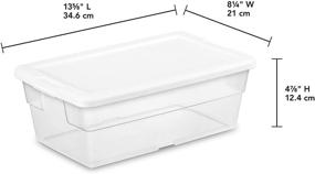 img 2 attached to 📦 Sterilite 16428012 6 Quart/5.7 Liter Storage Box, White Lid with Clear Base (12-Pack): Organize and Protect with Spacious Storage Solution