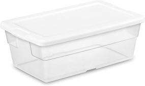 img 3 attached to 📦 Sterilite 16428012 6 Quart/5.7 Liter Storage Box, White Lid with Clear Base (12-Pack): Organize and Protect with Spacious Storage Solution