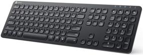 img 4 attached to 🔋✨ iClever BKA38B Bluetooth Keyboard with Number Pad - Rechargeable Bluetooth 5.1 Multi-Device Keyboard for iPad, iPhone, Mac, iOS, Android, Windows - Ergonomic Design, Full Size & Stable Connection