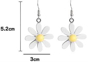 img 1 attached to 🌼 YOOE Daisy Earrings: Acrylic Yellow Flower Dangle Earrings for Women - Wild Lily Petals Hawaii Plant