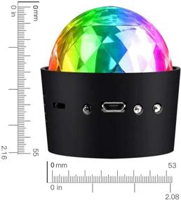 img 3 attached to 🚗 ASFSKY Disco Light for Car: USB Light with Music Sound Activation, Rechargeable Multicolor Disco Ball - Enhance Your Car or Room Atmosphere!