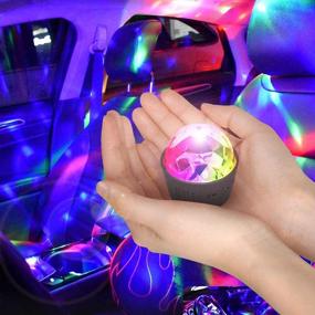 img 4 attached to 🚗 ASFSKY Disco Light for Car: USB Light with Music Sound Activation, Rechargeable Multicolor Disco Ball - Enhance Your Car or Room Atmosphere!