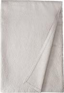 🛏️ enhance your comfort: queen size light grey matelasse blanket coverlet with natural pebble pattern logo