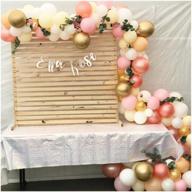 bcarich pastel balloons arch garland: 100 pcs pink, yellow, orange, rose gold, white 🎈 and gold organic balloons for blush bridal shower, wedding decors, and baby shower party decorations логотип