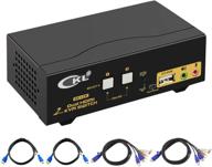 🔀 ckl 922hua hdmi kvm переключатель с двумя мониторами, usb 2.0 хабом, аудиовыходом для микрофона и 4k@30hz - переключатель монитора, клавиатуры и мыши для пк, hdmi 2 в 2. логотип