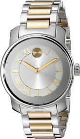 img 4 attached to 3600245 Мужские часы Movado из нержавеющей стали двух цветов.