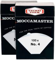 📦 technivorm moccamaster 85022 moccamaster #4 white paper filters - pack of 2 (original version) logo