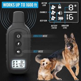 img 1 attached to 🐶 Yox Waterproof Dog Bark Collar with Remote: Range up to 1200 Feet for Dogs 15-100 LBS - 3 Training Modes, Adjustable Levels, Locking Keypad