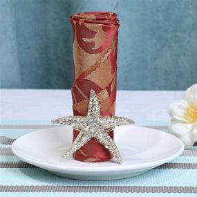 img 3 attached to Crystal Starfish Napkin Rings by Joyindecor