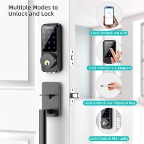 img 2 attached to 🔒 Keypad Smart Door Lock by Hornbill – Remote Control Deadbolt Digital Electric Lock for Front Doors, Smartphone Compatible – Perfect for Office and Airbnb (G2 Gateway Not Included)