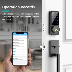 img 1 attached to 🔒 Keypad Smart Door Lock by Hornbill – Remote Control Deadbolt Digital Electric Lock for Front Doors, Smartphone Compatible – Perfect for Office and Airbnb (G2 Gateway Not Included)