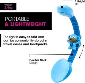 img 2 attached to 📚 French Bull USB Rechargeable Clip On Book Light – Blue Monkey – LED Reading Light for Books, eBooks, Reduced Glare, Lightweight - Integrated USB Plug, Rechargeable Battery Included - Enhanced SEO