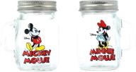 🐭 clear disney mickey and minnie mouse mason jar salt and pepper shakers logo