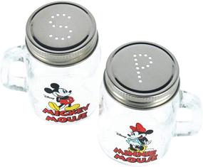 img 3 attached to 🐭 Clear Disney Mickey and Minnie Mouse Mason Jar Salt and Pepper Shakers