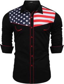img 2 attached to Рубашки американского бренда COOFANDY для мужчин X-Large в стиле вестерн