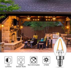 img 1 attached to 💡 C7 Mini Candelabra LED Bulb: Efficient Lighting Solution for Small Fixtures