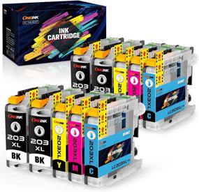 img 4 attached to 🖨️ ONEINK Replacement Ink Cartridges for Brother LC203XL LC201XL, 10 Pack (4 Black, 2 Cyan, 2 Magenta, 2 Yellow) - Compatible with MFC-J480DW J485DW J680DW 885DW J4420DW J4620DW J5620DW Printer