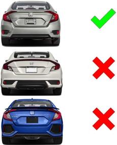 img 1 attached to 🚗 Высокопроизводительные красные светодиодные фонари-рефлекторы для бампера 2016-2021 Honda Civic LX EX Touring Sedan - улучшение задних фонарей тормозов и заднего туманного света