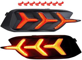img 4 attached to 🚗 Высокопроизводительные красные светодиодные фонари-рефлекторы для бампера 2016-2021 Honda Civic LX EX Touring Sedan - улучшение задних фонарей тормозов и заднего туманного света
