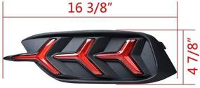 img 2 attached to 🚗 Высокопроизводительные красные светодиодные фонари-рефлекторы для бампера 2016-2021 Honda Civic LX EX Touring Sedan - улучшение задних фонарей тормозов и заднего туманного света