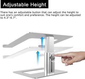 img 3 attached to 🖥️ Enhance Your Laptop Experience with Boyata's Adjustable Aluminum Laptop Stand - Ideal for MacBook Air Pro, Dell XPS, Lenovo & More Notebooks!