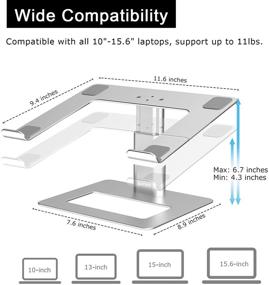 img 1 attached to 🖥️ Enhance Your Laptop Experience with Boyata's Adjustable Aluminum Laptop Stand - Ideal for MacBook Air Pro, Dell XPS, Lenovo & More Notebooks!