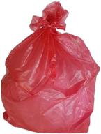 🗑️ red 33 gallon garbage bags by plasticmill: 1.5 mil, 33x39, pack of 100 bags logo