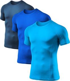 img 4 attached to ATHLIO Compression Baselayer T Shirts Athletic Outdoor Recreation for Climbing