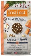 instinct raw boost whole grain dry dog food: natural kibble with omega-3 fatty acids + freeze dried raw dog food logo