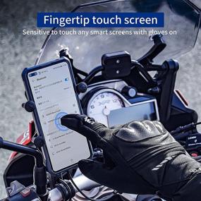 img 3 attached to 🧤 LEXIN LX-W1 Winter Motorcycle Gloves - Unisex Touchscreen Leather Gloves, Waterproof Motorbike Riding Gloves with Hard Knuckle - Ideal for Snowmobile, Ski, ATV, Dirt Bike - Size Large