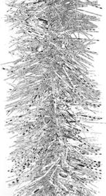 img 2 attached to 🎄 Sparkling Silver Christmas Tinsel Garland – 3 Pack of Decorative Metallic Twist for Festive Tree, Wedding, Birthday and Party Decorations – 4 inches x 6.6 ft