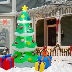 img 4 attached to 🎄 DR.DUDU 7 FT Inflatable Christmas Tree: Lighted Yard Decoration for Indoor & Outdoor Festive Ambiance