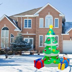 img 1 attached to 🎄 DR.DUDU 7 FT Inflatable Christmas Tree: Lighted Yard Decoration for Indoor & Outdoor Festive Ambiance