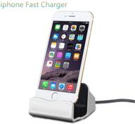 📱 bebetter iphone charging dock station: compatible with iphone 8, x, 7/7 plus, 6/6s plus, 5/5s - silver logo