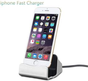 img 4 attached to 📱 Bebetter iPhone Charging Dock Station: Compatible with iPhone 8, X, 7/7 Plus, 6/6S Plus, 5/5S - Silver