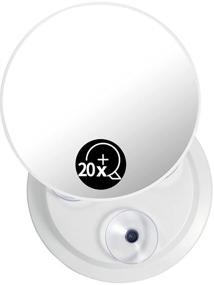 img 4 attached to 🪞 OMIRO 6 Inch Round Bathroom Mirror: Enhance Your Makeup Routine with 20X Magnification (White)"
