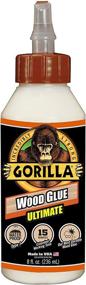 img 4 attached to 🦍 Gorilla Ultimate Waterproof Wood Glue 8 oz. - Natural, Versatile, Long-lasting Adhesive (1 Pack)