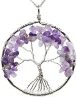 ожерелье с драгоценными камнями luvalti tree life логотип
