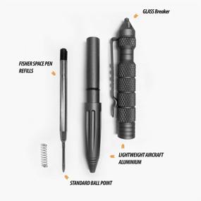 img 1 attached to 🖋️ UZI Tactical Pen Combo Bundle: Glass Breaker Ballpoint Pen for Police & Military Gear in Black and Gun Metal